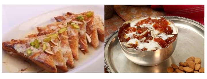 Delicious desserts in our restaurant with royal touch