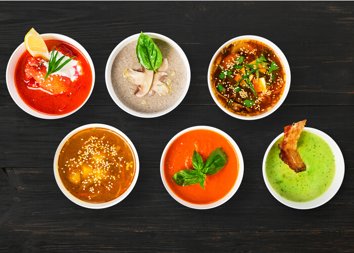 hot soups in winter season