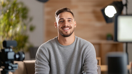 Guest enjoying dessert and leaving a review at RRR Restaurant